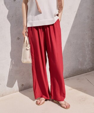 AMERICAN HOLIC 【接触冷感】ワッシャーイージーパンツ Red