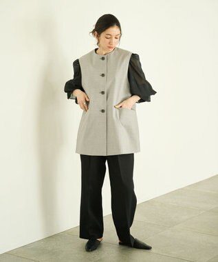 #Newans チュニックジレ グレー