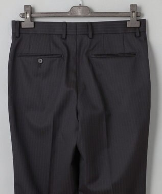 GOTAIRIKU シワになりにくい【御幸毛織/みゆきけおり】DRY SPINNER(ドライスピナー)スーツ（ブラウンストライプ） ダークブラウン系1