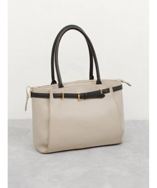 UNBILLION 【テレビ ドラマ着用アイテム】ペルケ perche / WEB限定牛革ソフトA4ベルトトート グレーミックス