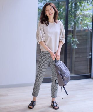 ANY シルケットスムース タックスリーブプルオーバー グレージュ