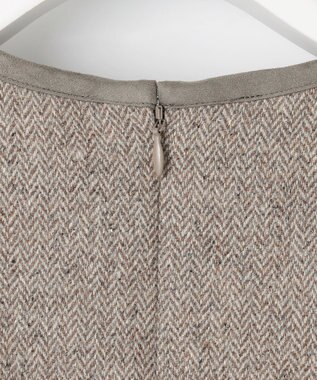 J.PRESS LADIES L ネップヘリンボーン ジャンパースカート モカ系