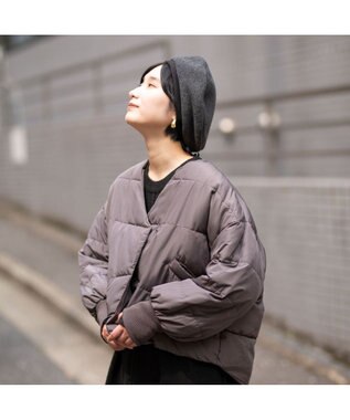 林八百吉商店 un chapeau リバーシブルベレー チャコール