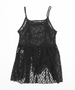 WEGO ドロストデザインキャミワンピース ブラック