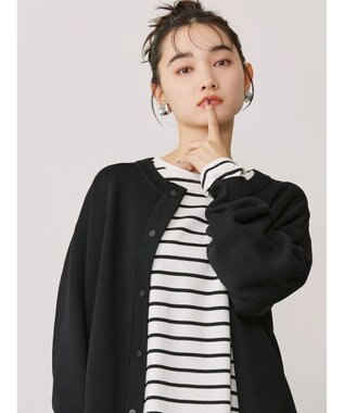 AMERICAN HOLIC エコカルットクルーネックカーディガン Black