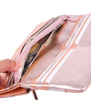 tsumori chisato CARRY 新マルチドット 長財布 かぶせ 【キラキラでかわいい！本革のやわらかな風合い】 ピンク