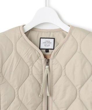 J.PRESS YORK STREET 【WOMEN】ショートキルトブルゾン ベージュ系