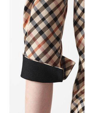 DAKS チェックプリント七分袖Tシャツ ハウスチェック