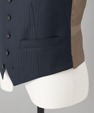 GOTAIRIKU 通年仕様【DORMEUIL/ドーメル】ミレニアル  3ピーススーツ(ネイビー) ネイビー系1