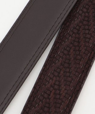 JOSEPH ABBOUD 【サスティナブル/日本製】ハイエンドレザー ベルト ダークブラウン系