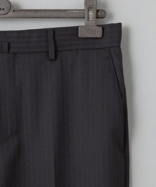 GOTAIRIKU シワになりにくい【御幸毛織/みゆきけおり】DRY SPINNER(ドライスピナー)スーツ（ブラウンストライプ） ダークブラウン系1