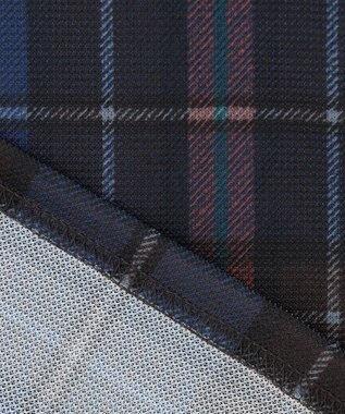 23区GOLF 【WOMEN】【日本製】チェック柄 長袖ポロシャツ ネイビー系3