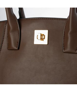 UNBILLION 【テレビ ドラマ着用アイテム】カシュカシュ cachecache / A4ヒネリ飾り金具2wayトートバッグ チョコ