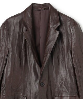 JOSEPH HOMME 【洗い加工】シュリンクエアレザー 　ジャケット ダークブラウン系