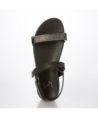 ing <ing>ラインストーンフットベットサンダル グレー