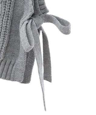 CRAFT STANDARD BOUTIQUE 洗える/2WAYケーブルニットリボンベスト Gray