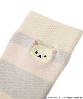 earth music&ecology 【予約】リラックマ×earth マルチボーダーソックス B
