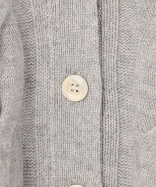 自由区 【洗える】ウールカシミヤブレンド ニットカーディガン ライトグレー系