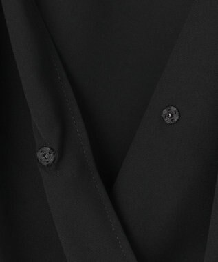 BEIGE， OLIVE / カシュクールフレンチスリーブブラウス Black