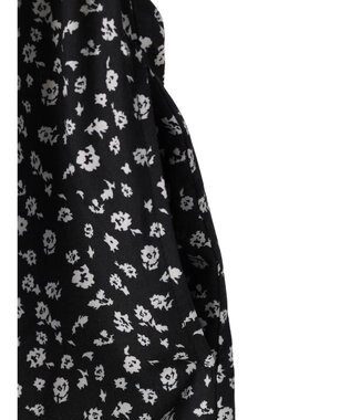 Green Parks ２ｗａｙ小花柄ギャザーシャツワンピース Black