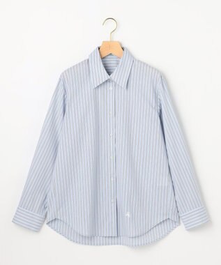 組曲 S 【加藤ローサさん着用】コットンタッチシャーティングボウタイ付き シャツ ブルー系1