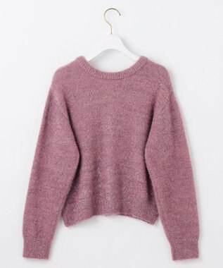 ANY SIS 【前後着用可】スパークルシャギー カーディガン ピンク