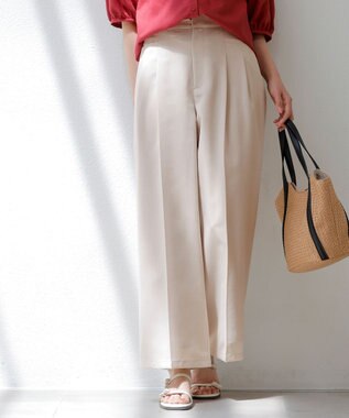 【接触冷感・速乾・UVカット・洗える】スイートクール ワイドパンツ