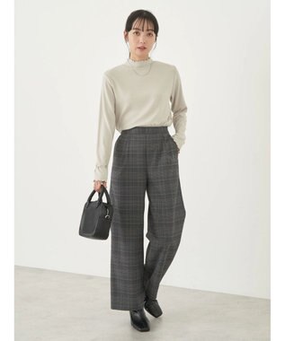 earth music&ecology テレコリブメローハイネックインナー Light Gray