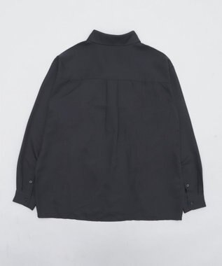 WEGO ルーズシルエットボックスシャツ（LS） ブラック中濃色