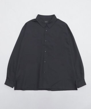 WEGO ルーズシルエットボックスシャツ（LS） ブラック中濃色