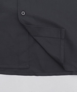 WEGO ルーズシルエットボックスシャツ（LS） ブラック中濃色