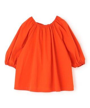 UNFILO FINE MOVE 2WAYギャザーブラウス オレンジ