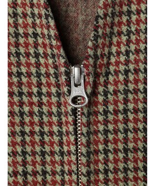 earth music&ecology 圧縮ニットＺＩＰジャンスカ Gunclub Check