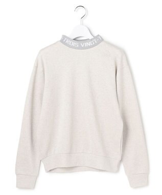 23区GOLF 【WOMEN】ラメスウェットモックネック ダブルニット 裏毛素材 ホワイト系