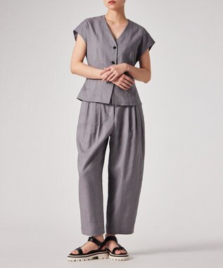 Paul Smith レーヨンリネン Vネックジレ ライラック