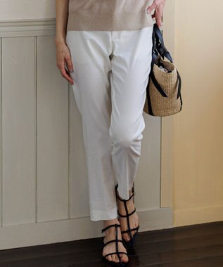 23区 【CanCam掲載】リネンレーヨンストレッチ テーパード パンツ