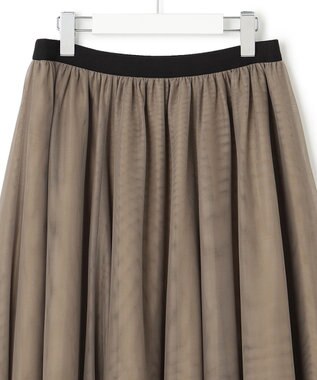 23区 L 【WEB限定/洗える】エアリーチュール スカート ベージュ系