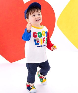 MIKI HOUSE HOT BISCUITS 【80-120cm】GOOD LIFE 長袖Tシャツ 白