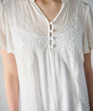 GRACE CONTINENTAL レースコンビカフタンワンピース キナリ