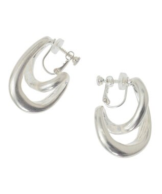 YECCA VECCA クロスフープイヤリング Silver