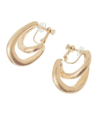 YECCA VECCA クロスフープイヤリング Gold