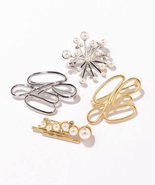 J.PRESS LADIES JPデフォルメ ブローチ シルバー系