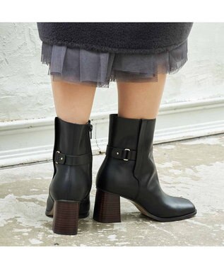 MODE ET JACOMO <MODE ET JACOMO>サイドバックルショートブーツ ブラック