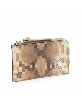 A.D.M.J. 【牛革】スネーク型押し/オーガナイザーパース ラテ