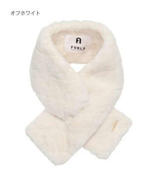 MOONBAT FURLA フェイクファーキルティング風マフラー