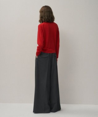 ATON GARMENT DYED CASHMERE SILK | クルーネックセーター RED