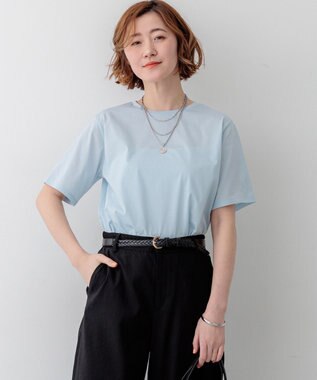 23区 【先行予約/見上愛さん着用】シアーコンフォート クルーネック Tシャツ