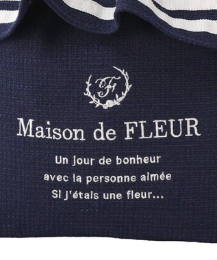 Maison de FLEUR マリンダブルリボン２Ｗａｙトートバッグ Navy