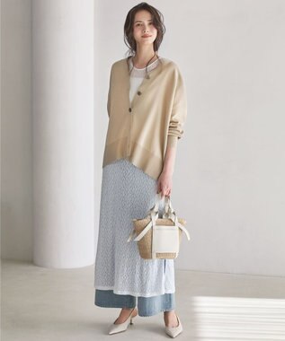 23区 L 【SLOW/一部店舗限定】リンクルレース レイヤード ワンピース ホワイト系