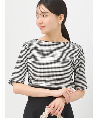 earth music&ecology ギンガムメロープルオーバー